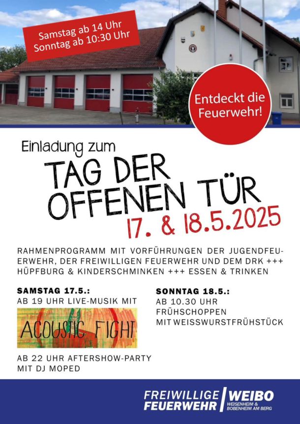 Flyer Tag der offenen Tür 17.+18.05.2025