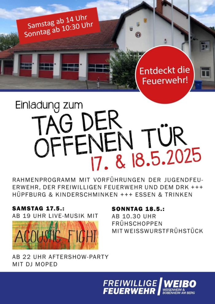 Flyer Tag der offenen Tür 17.+18.05.2025